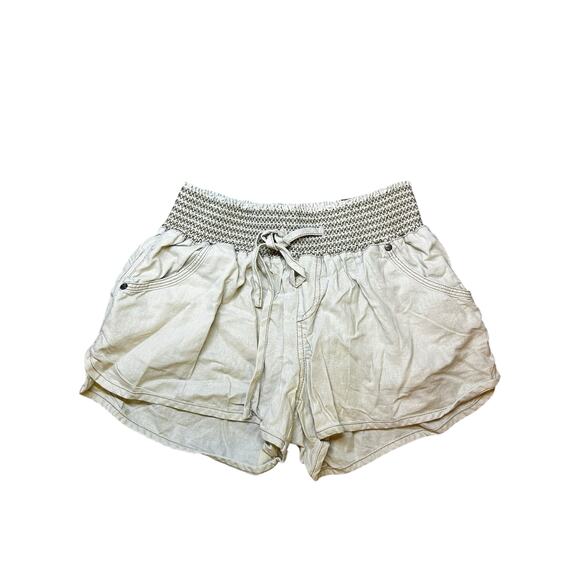 Rewash NWT Tan Linen-Style Shorts Elastic Waist Drawstring Juniors Size XL - Picture 1 of 3